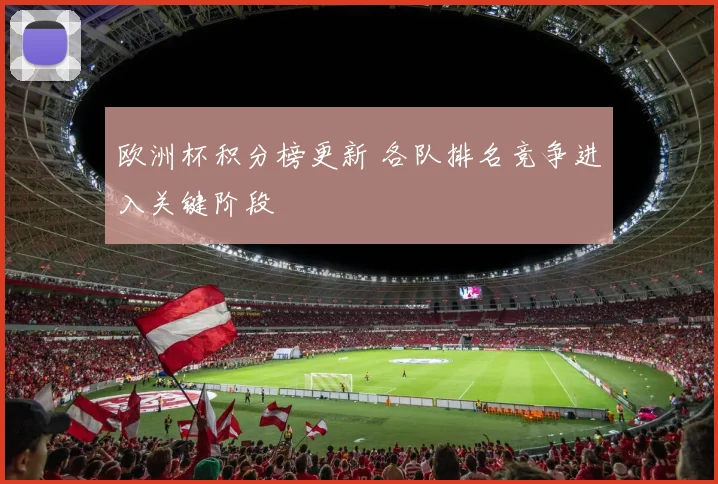 欧洲杯积分榜更新 各队排名竞争进入关键阶段